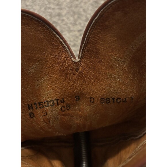 Lucchese 1883 Corbin Mad Dog Goat Brown Leather Boots N1533 Mens Size 9 D main image 8